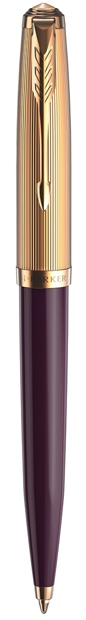 Ручка шариковая PARKER 51 DELUXE, бордовый/позолота