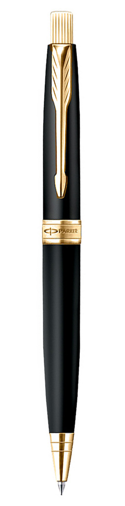Ручка шариковая PARKER ASTER, черный матовый лак/позолота