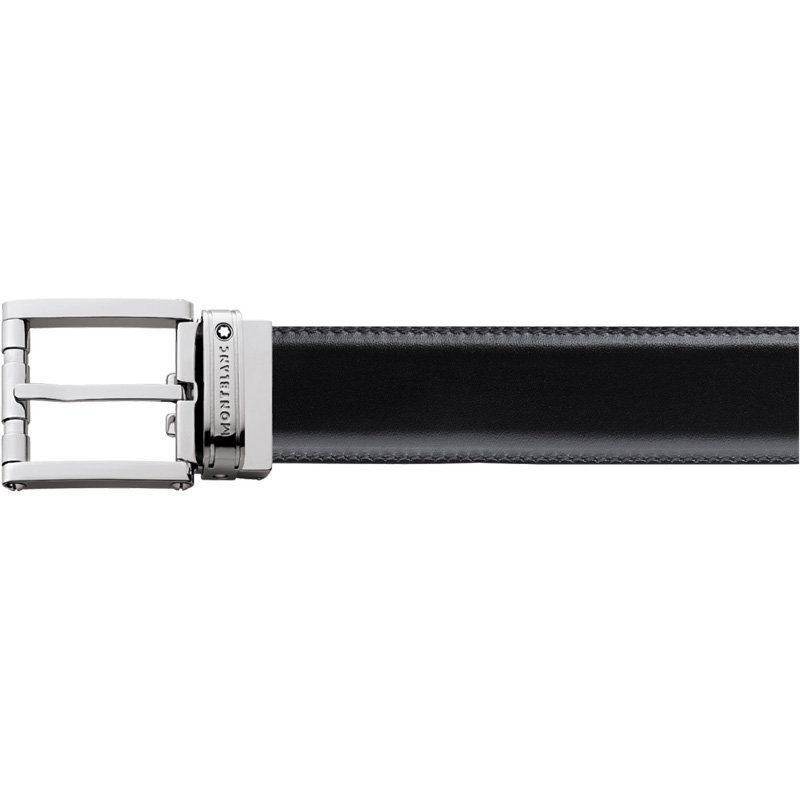 Ремень мужской Montblanc, черная/коричневая кожа