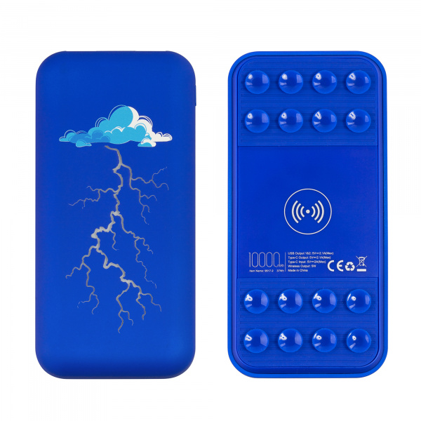 Внешний аккумулятор 10000 mAh, цвет синий