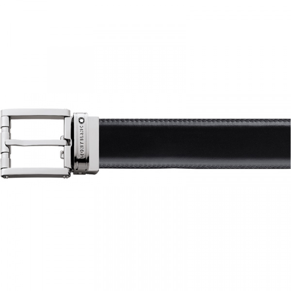 Ремень мужской Montblanc, черная/коричневая кожа
