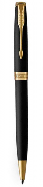 Ручка шариковая PARKER FUSION, черный матовый лак/позолота