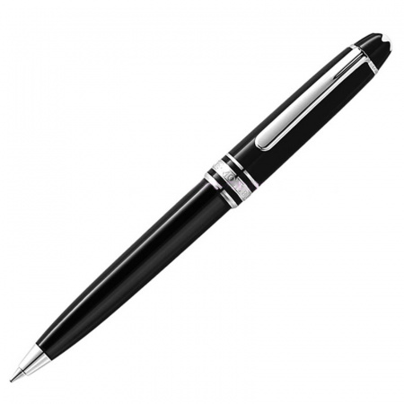 Ручка шариковая подарочная Montblanc Meisterstuck Hommage, черный лак, платиновое покрытие
