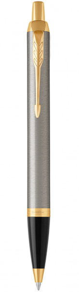 Ручка шариковая PARKER IM, сталь/позолота