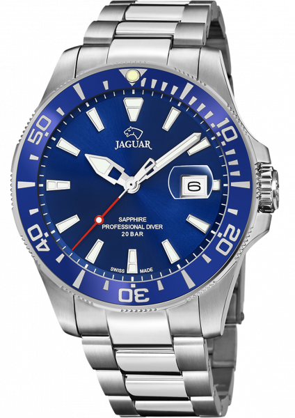 Часы наручные мужские Jaguar Executive Diver, стальной корпус, синий циферблат
