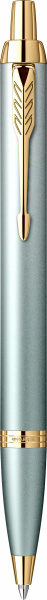 Ручка шариковая PARKER IM, бирюзовый/позолота