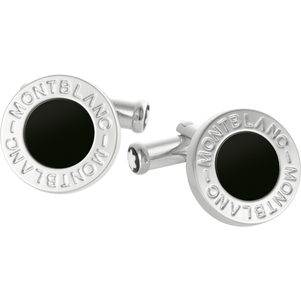 Запонки Montblanc круглые с ониксом 